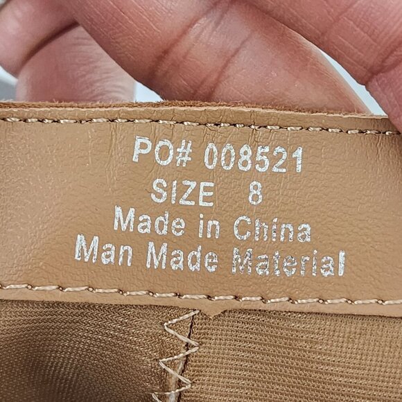 NEW Journee Collection Isobel Women's Size 8 Tan Faux Suede Ankle Boots 3CT - Picture 6 of 8